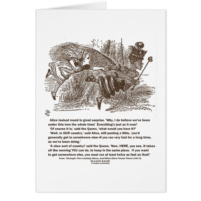 Cartão Corredor vermelho da rainha de Alice a permanecer (Frente)