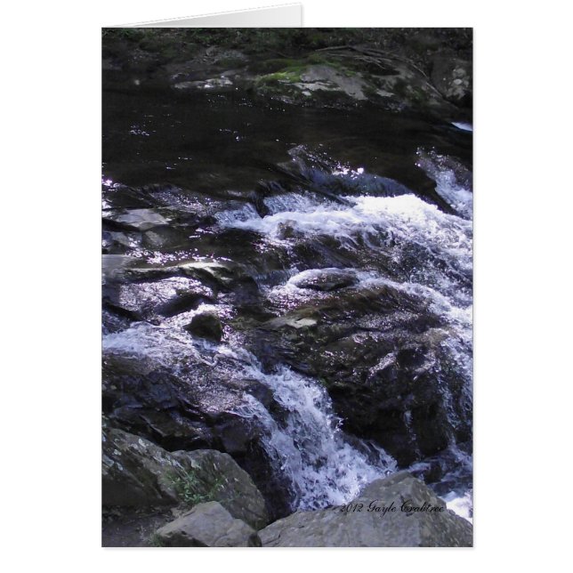 Cartão Córrego da montanha da angra de Cades (Frente)