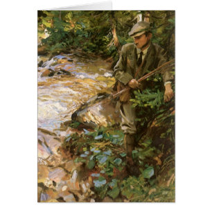 Cartão Córrego da truta no Tirol por John Singer Sargent