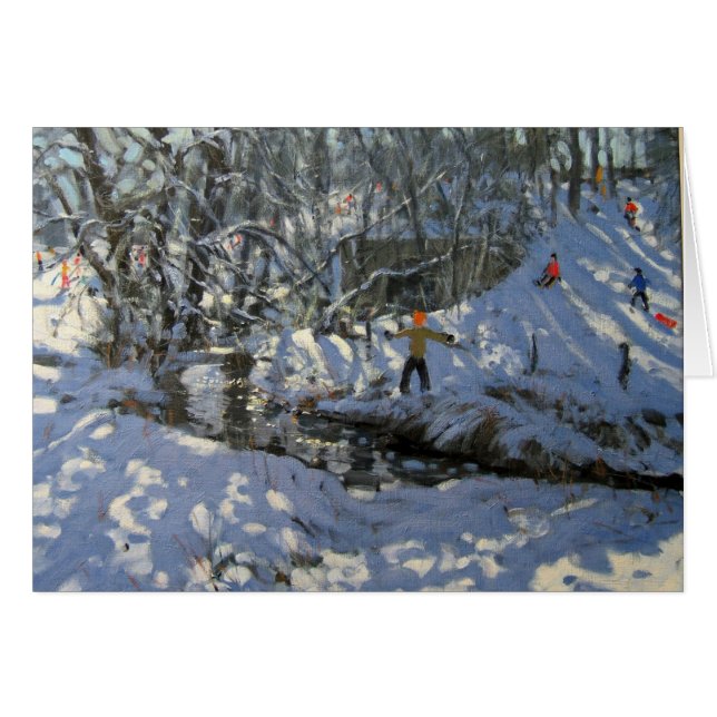 Cartão Córrego Derbyshire do inverno (Frente Horizontal)