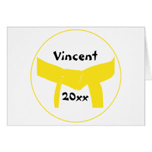 Cartão Correia amarela das artes marciais