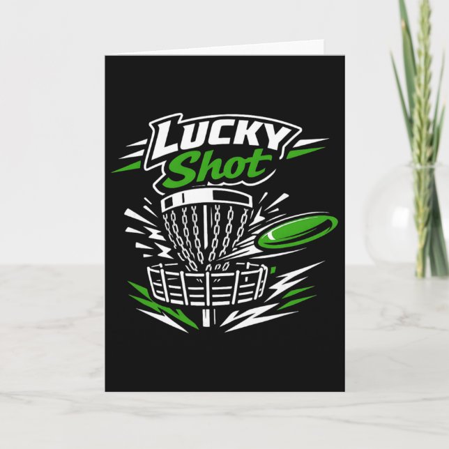 Cartão Corrente de Jogador de Disc Golf St. Patrick's Day (Frente)