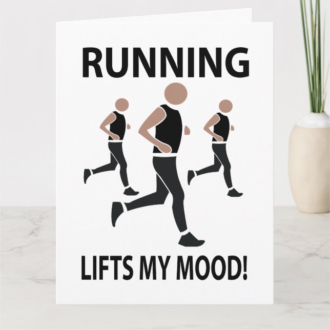Cartão Correr Levanta Meu Humor Correr (Frente)