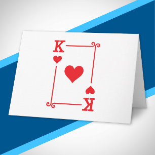 Cartão Correspondência de Rei de Copas Baralho de Cartas