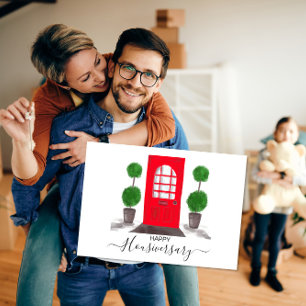 Cartão Corretor de imóveis Red Door Happy Housiversary