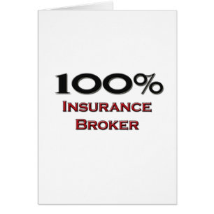 Cartão Corretor de seguro de 100 por cento