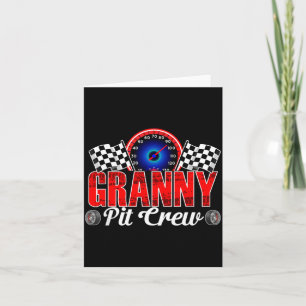 Cartão Corrida de Aniversário da Família Granny Pit Crew