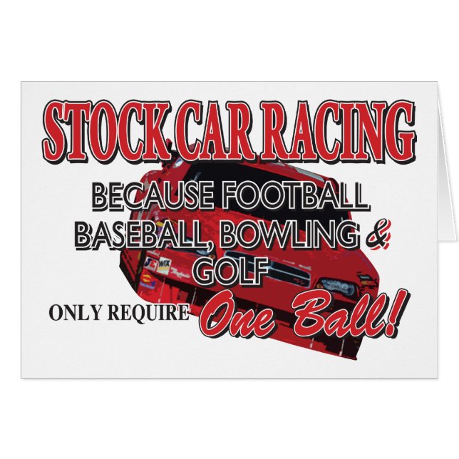 Cartão Corrida de carros de ações (Frente Horizontal)