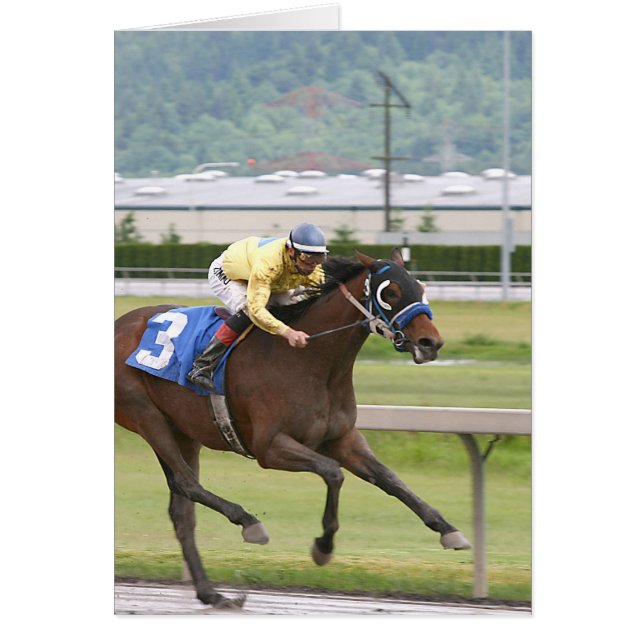 Cartão Corrida de cavalos (Frente)