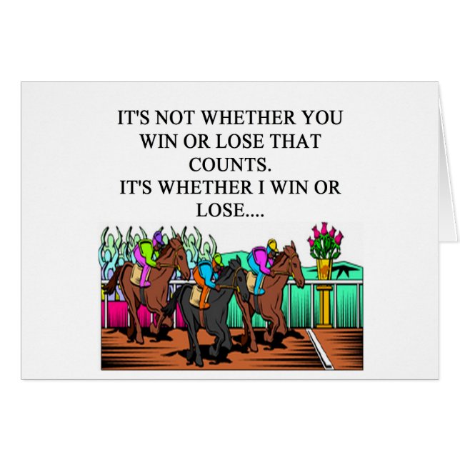 Cartão corrida de cavalos derby (Frente Horizontal)