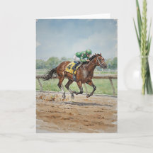 Corrida de Cavalos em Aquarelas