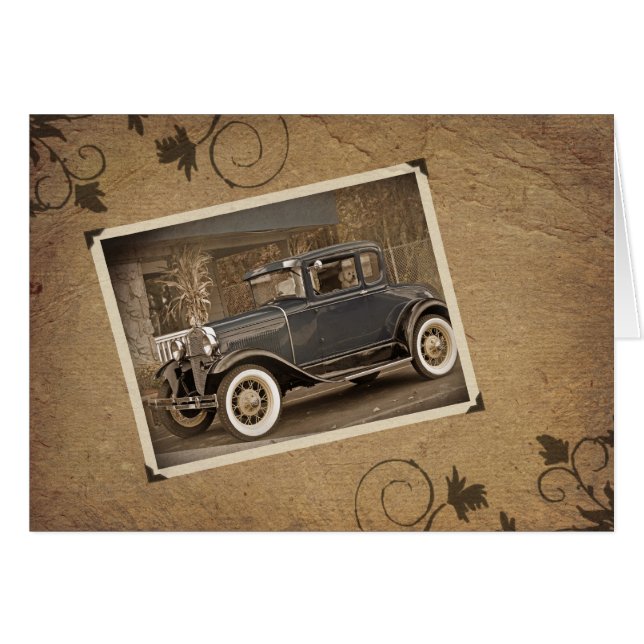 Cartão Corrida Nostálgica (Frente Horizontal)