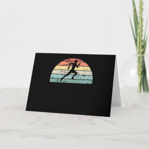 Cartão Corrida Retro Pôr do Sol Runner Vintage Nascer do 