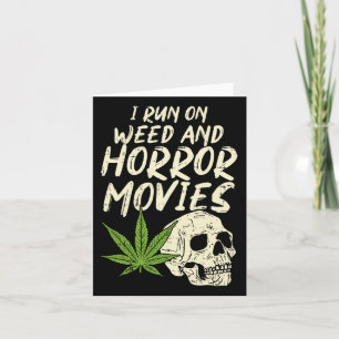 Cartão Corro Filmes De Horror De Erva, Pedra De Halloween