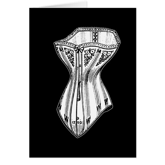 Cartão Corset antigo movido (Frente)
