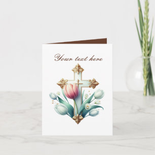 Cartão Corta-Corte com rosas personalizáveis