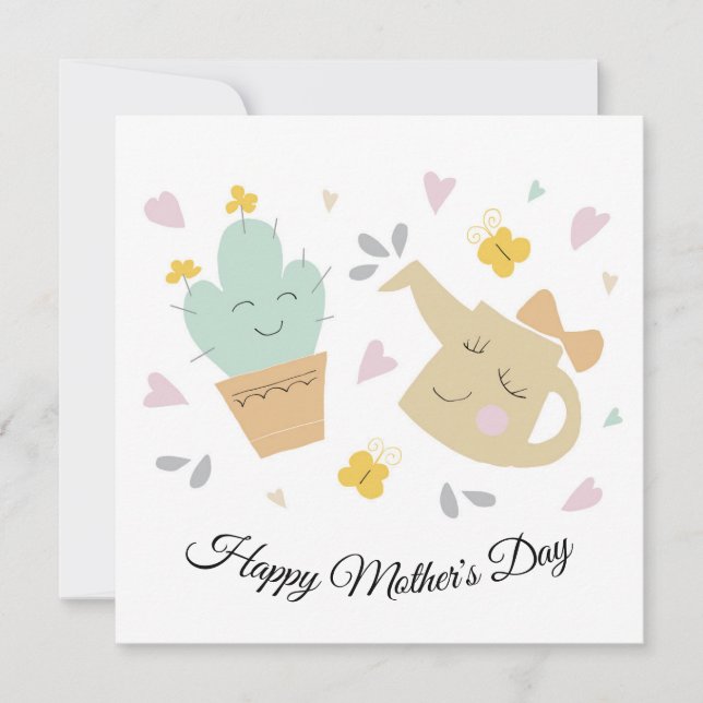 Cartão Corte da placa de dia de as mães (Frente)