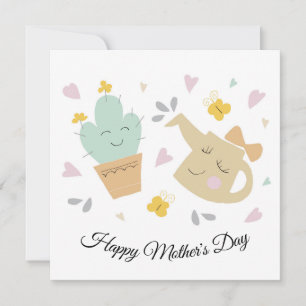 Cartão Corte da placa de Dia de as mães