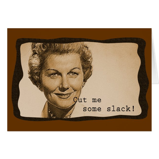 Cartão Corte-me alguma folga (Frente Horizontal)