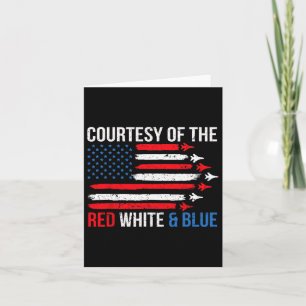 Cartão Cortesia Do Branco Vermelho E Do Azul 4 De Julho