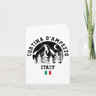 Cartão Cortina D'ampezzo Itália Alpes Ski Resort Alpi