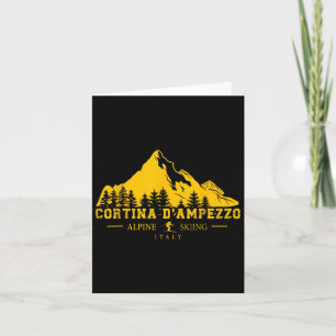 Cartão Cortina D'ampezzo Itália Ski Resort Alpino Skiing