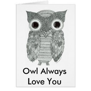 Cartão Coruja abstrata