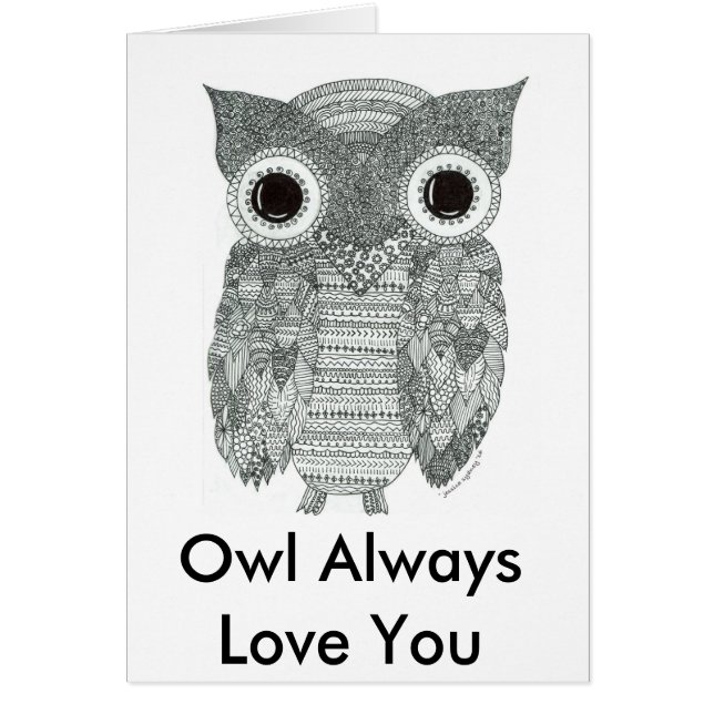 Cartão Coruja abstrata (Frente)