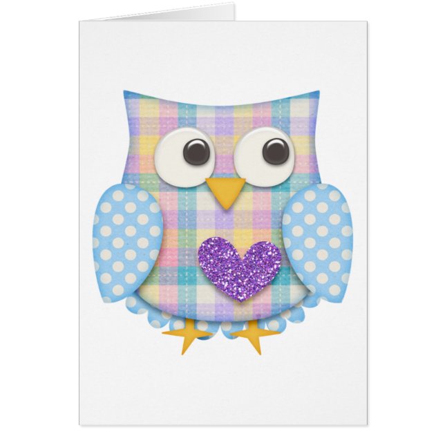 Cartão Coruja bonito (Frente)