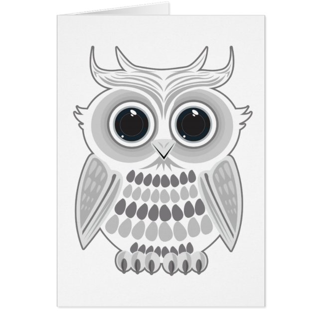 Cartão Coruja Branca (Frente)