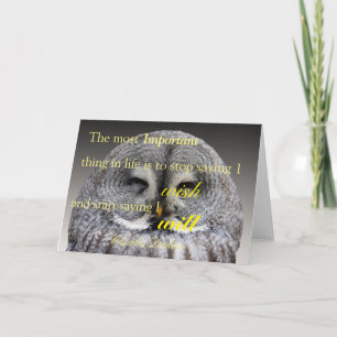 Cartão Coruja da boa sorte