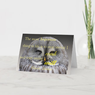 Cartão Coruja da boa sorte