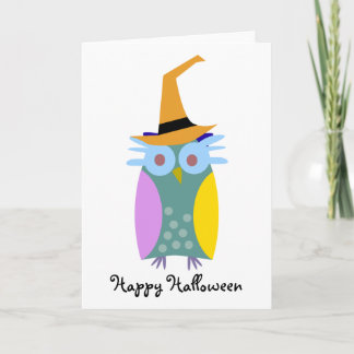 Cartão coruja de halloween