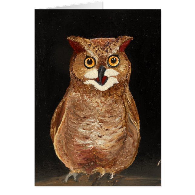 Cartão Coruja de noite (Frente)