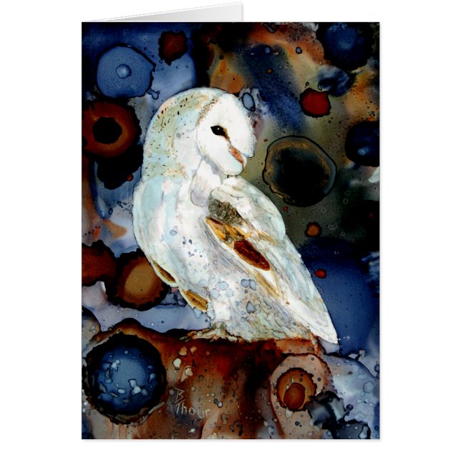 Cartão Coruja de noite (Frente)