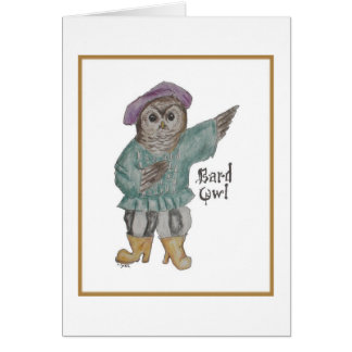 Cartão Coruja do bardo