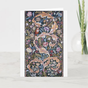 Cartão Coruja e Flores, William Morris