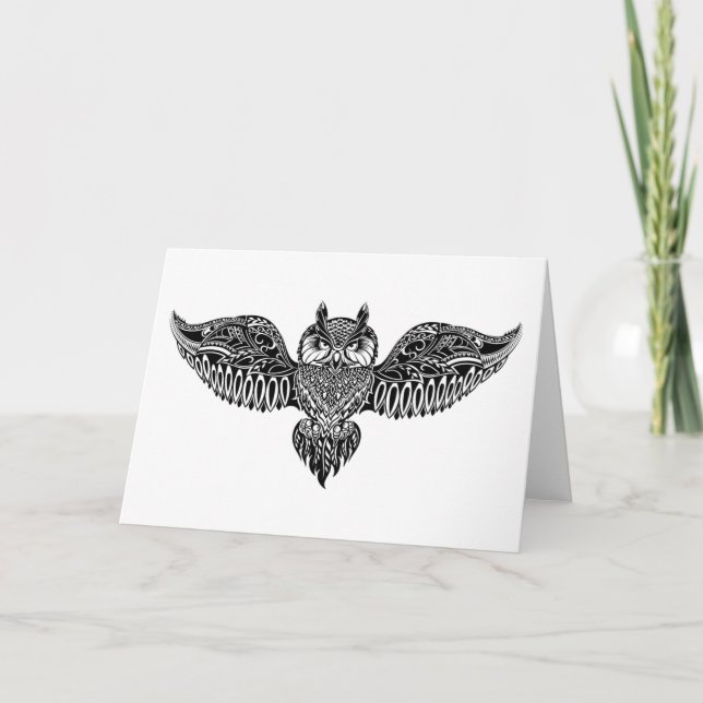 Cartão Coruja Inspirada (Frente)