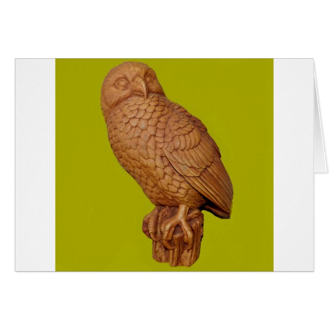 Cartão coruja marrom bonito (Frente Horizontal)