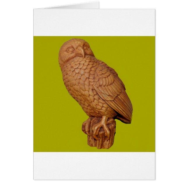 Cartão coruja marrom bonito (Frente)