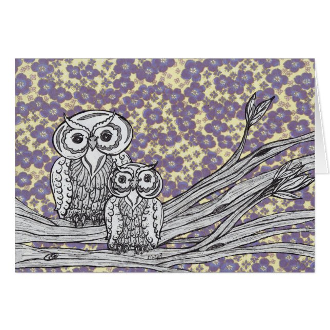 Cartão Corujas 27 (Frente Horizontal)