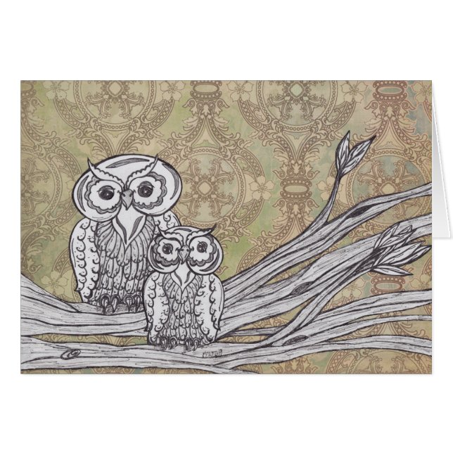 Cartão Corujas 32 (Frente Horizontal)