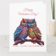 Corujas Amarão Você Para Sempre - Coloridas Coruja