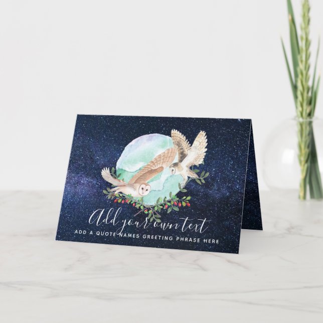 Cartão Corujas Personalizadas (Frente)