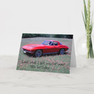 Cartão Corvette Birthday Card