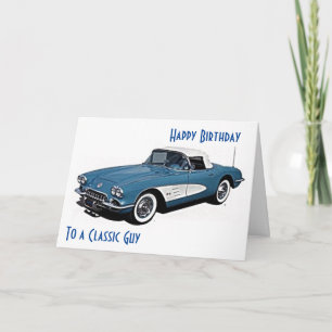 Cartão *CORVETTE STYLE*  Birthday Wishes To A CLASSIC GUY