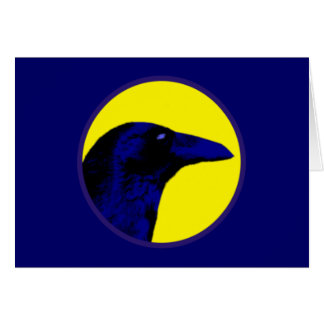 Cartão corvo azul blue crow