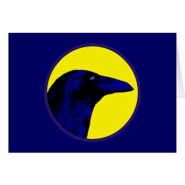 Cartão corvo azul blue crow (Frente Horizontal)