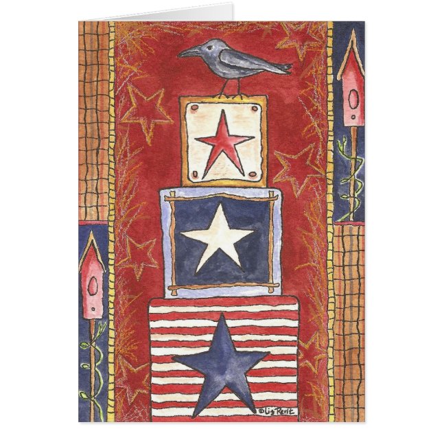 Cartão Corvo em estrelas (Frente)