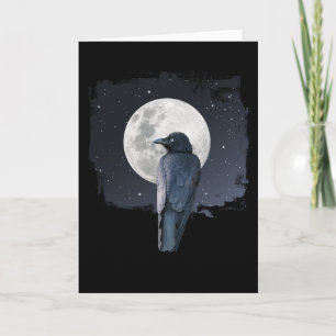 Cartão Corvo Florestal Lua Fria